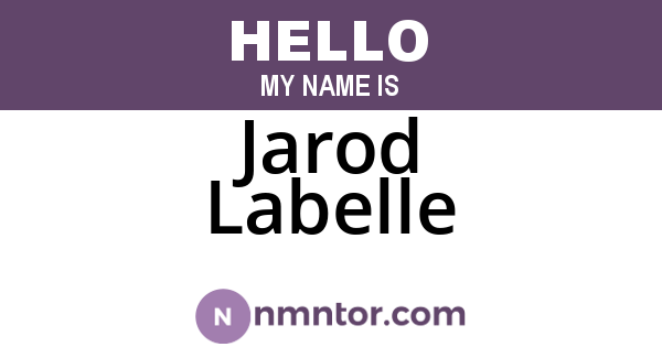 Jarod Labelle