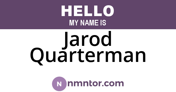 Jarod Quarterman