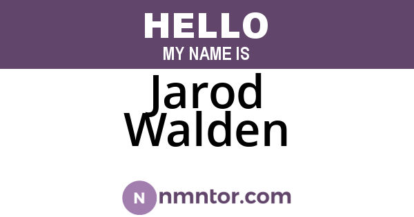 Jarod Walden