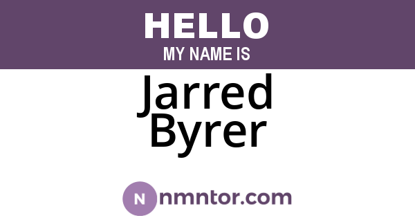 Jarred Byrer