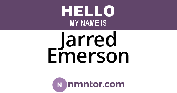 Jarred Emerson