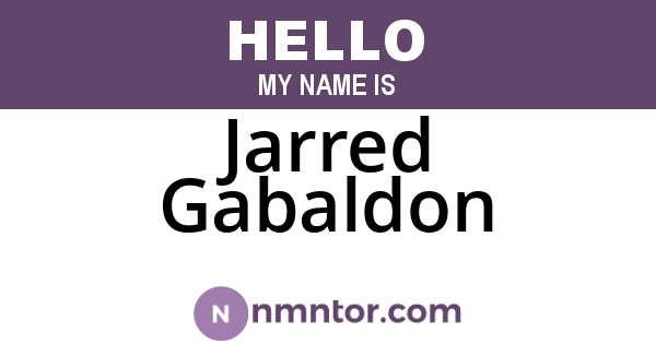 Jarred Gabaldon