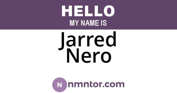 Jarred Nero
