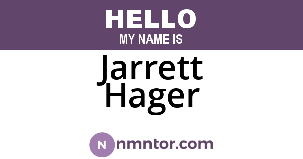 Jarrett Hager