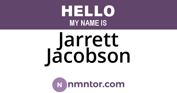 Jarrett Jacobson