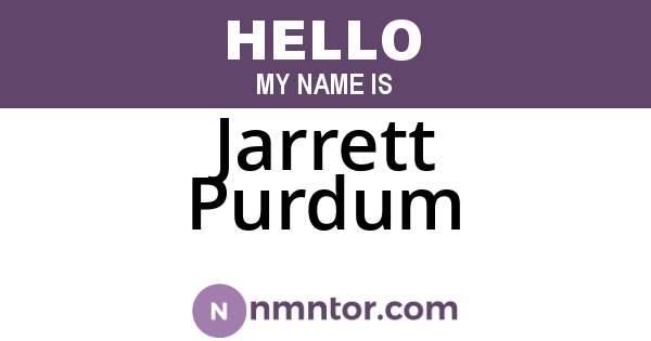 Jarrett Purdum