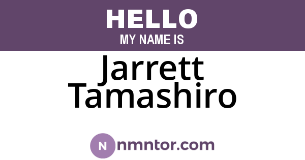 Jarrett Tamashiro