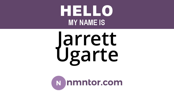 Jarrett Ugarte
