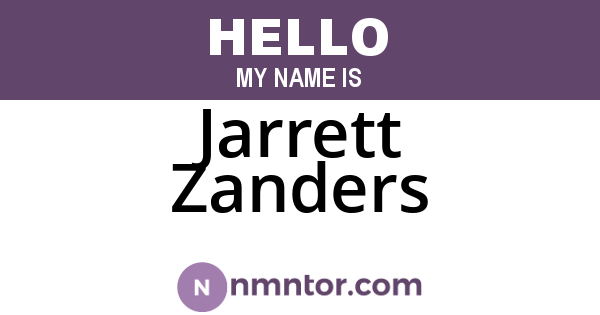 Jarrett Zanders
