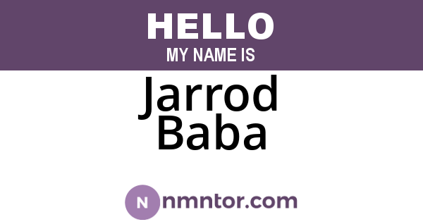 Jarrod Baba