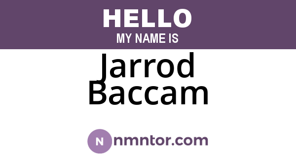 Jarrod Baccam