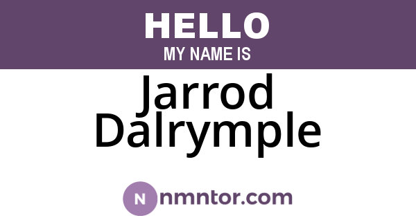 Jarrod Dalrymple