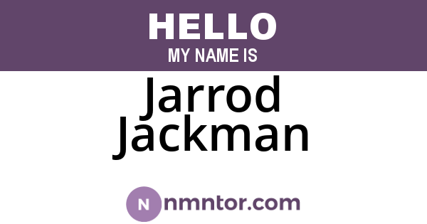 Jarrod Jackman