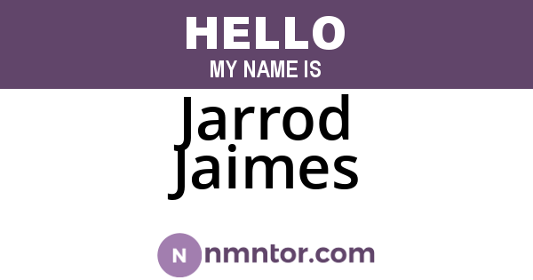 Jarrod Jaimes