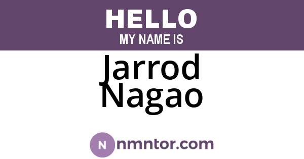 Jarrod Nagao