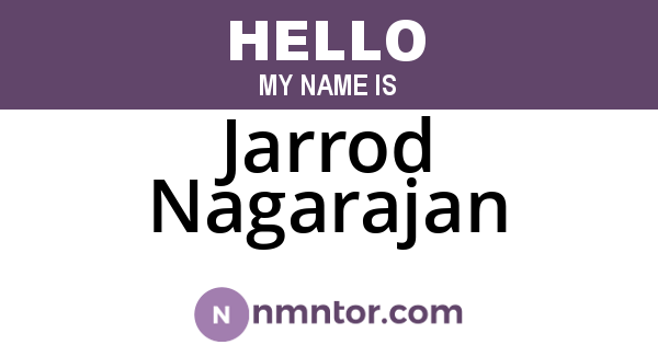 Jarrod Nagarajan