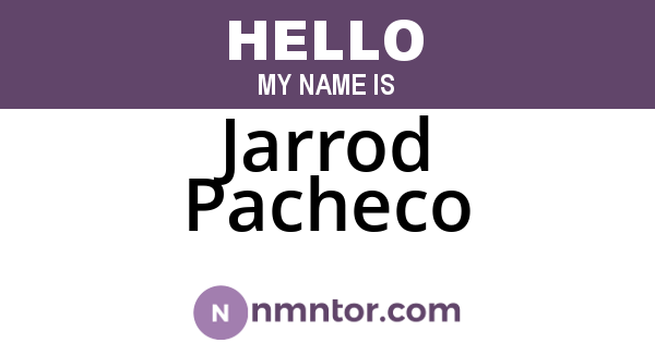 Jarrod Pacheco