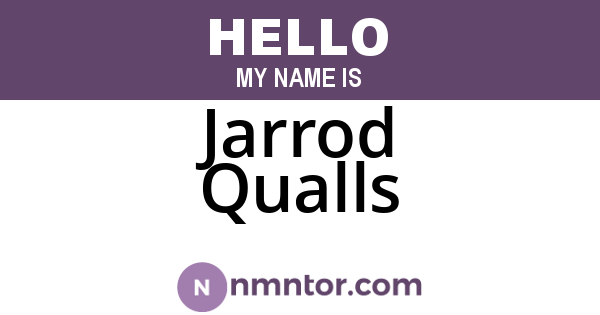 Jarrod Qualls