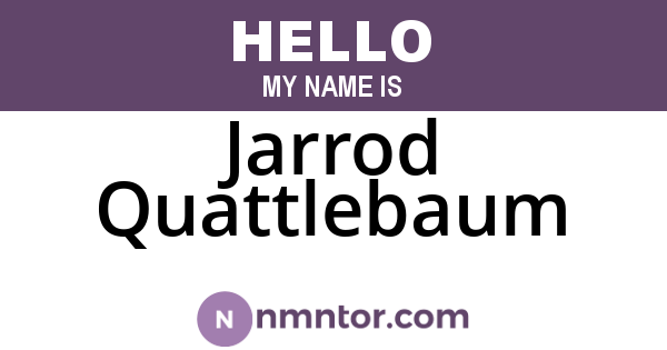 Jarrod Quattlebaum