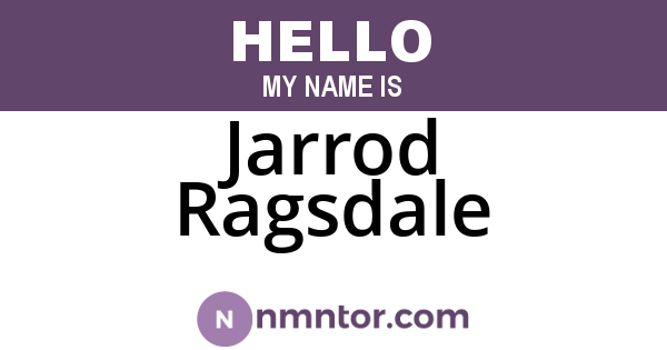Jarrod Ragsdale