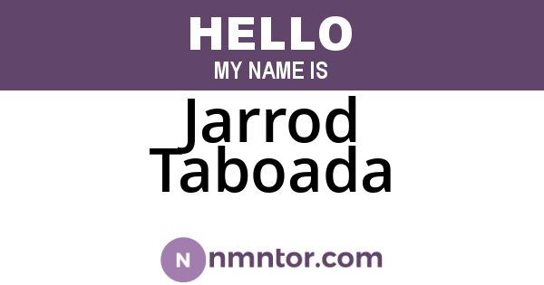 Jarrod Taboada