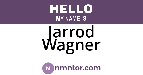 Jarrod Wagner
