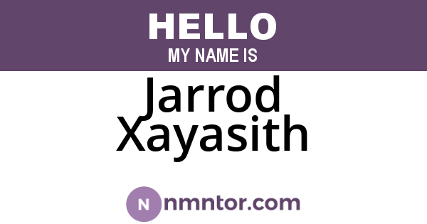 Jarrod Xayasith