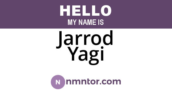 Jarrod Yagi