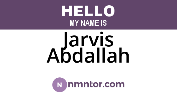 Jarvis Abdallah