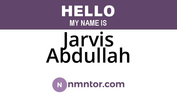 Jarvis Abdullah