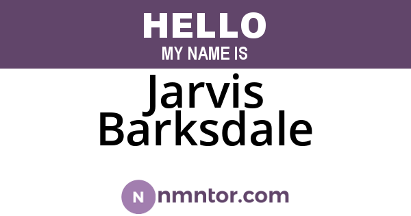 Jarvis Barksdale