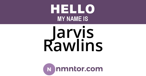 Jarvis Rawlins