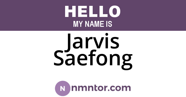 Jarvis Saefong