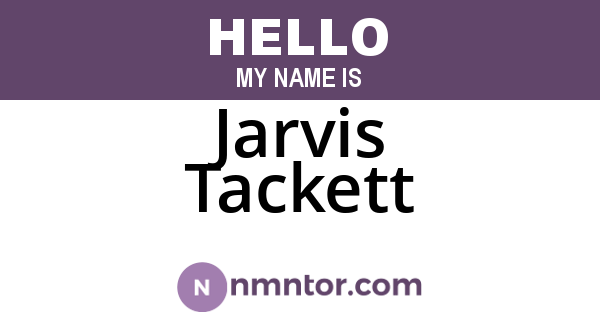 Jarvis Tackett