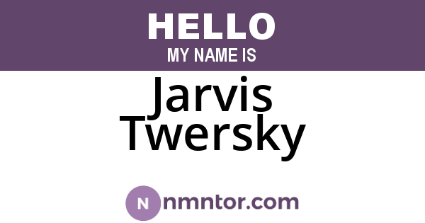Jarvis Twersky