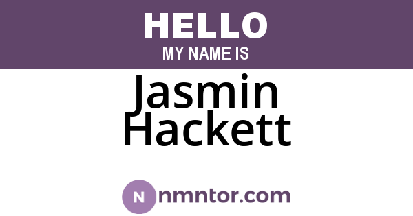 Jasmin Hackett
