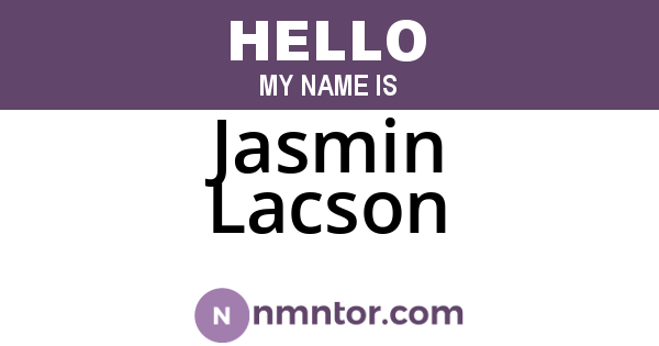 Jasmin Lacson