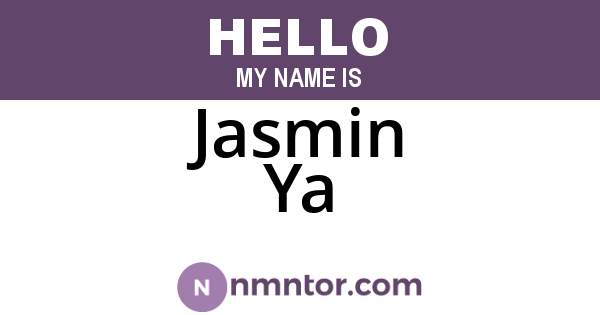 Jasmin Ya