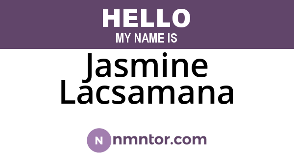 Jasmine Lacsamana