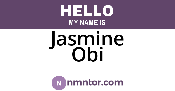 Jasmine Obi