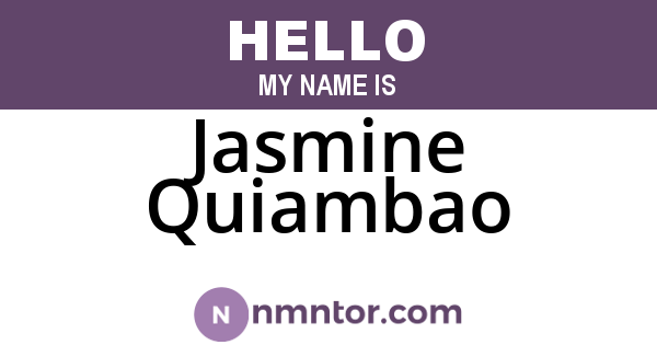 Jasmine Quiambao