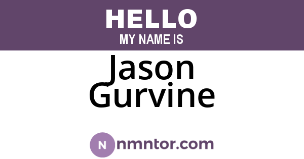 Jason Gurvine