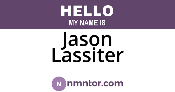 Jason Lassiter