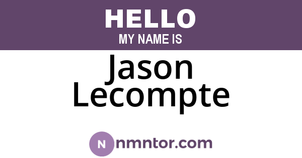 Jason Lecompte