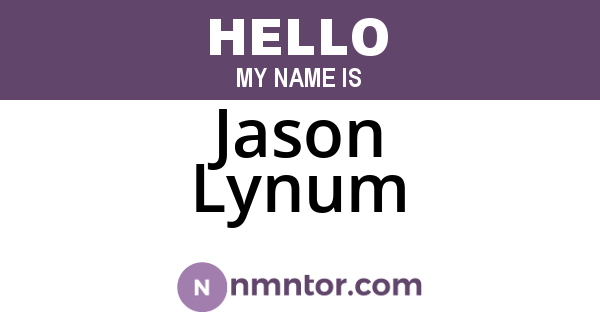 Jason Lynum