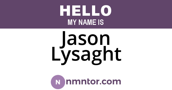 Jason Lysaght