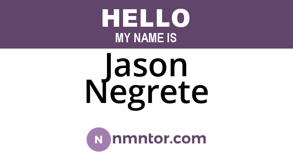 Jason Negrete