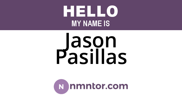 Jason Pasillas
