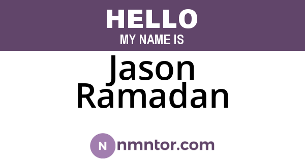 Jason Ramadan