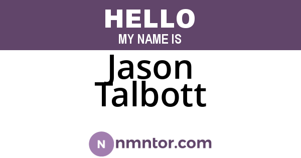 Jason Talbott